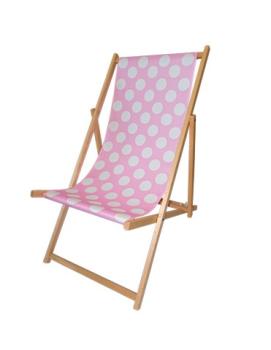 Liegestuhl aus Holz, ohne Armlehne mit Wechseldruck